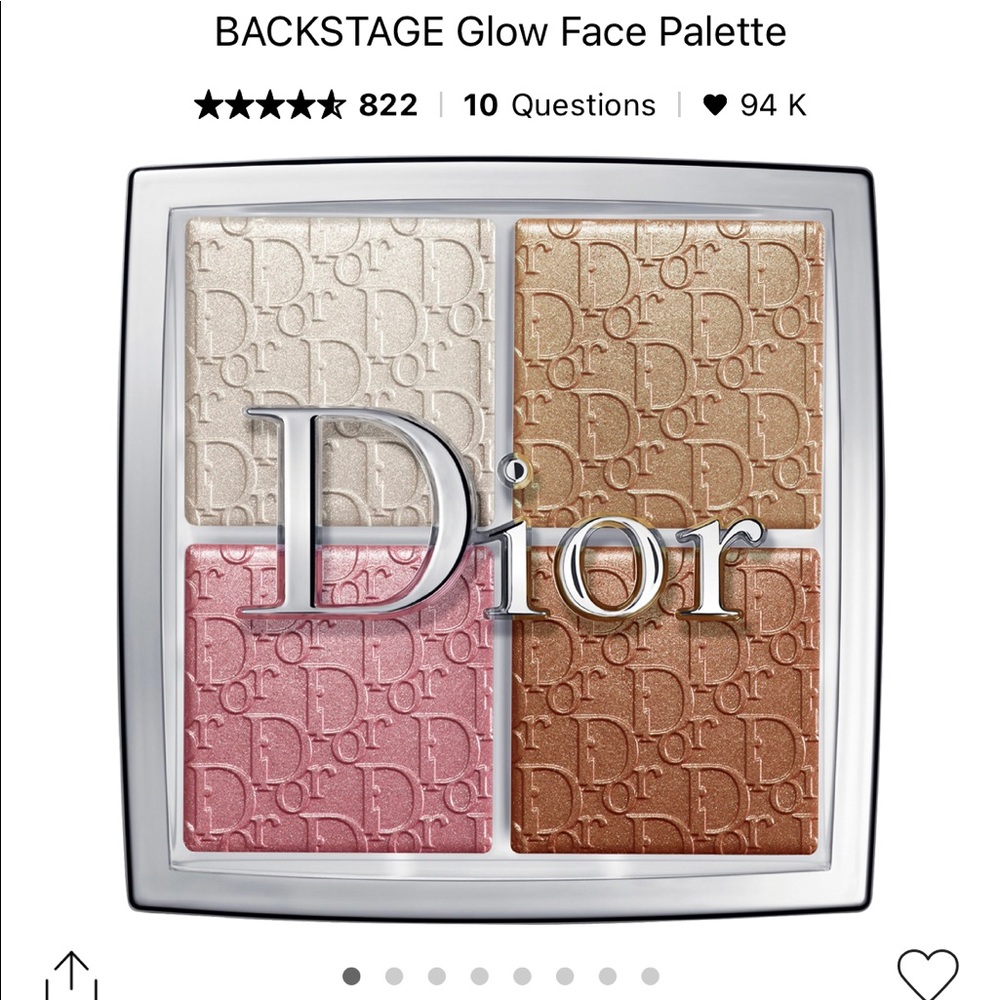 Dior backstage palette